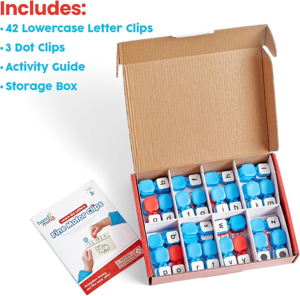 hand2mind Learn My Letters Fine Motor Clips, Ages 3+