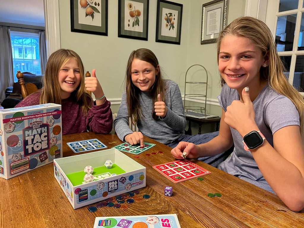 Semper Smart Games PlaySmart Dice Math-Tac-Toe Math Game: Get Sharp on Mental Math with a Fun New Twist on a Timeless Classic! Multiple Skill-leveled Math Bingo Made Fun for 8 and up!