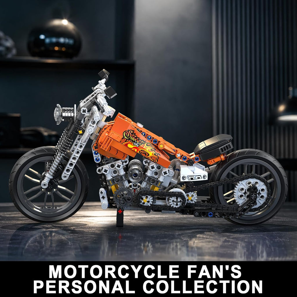 Motorcycle Building Blocks Set for Adults & Boys Age 8-12