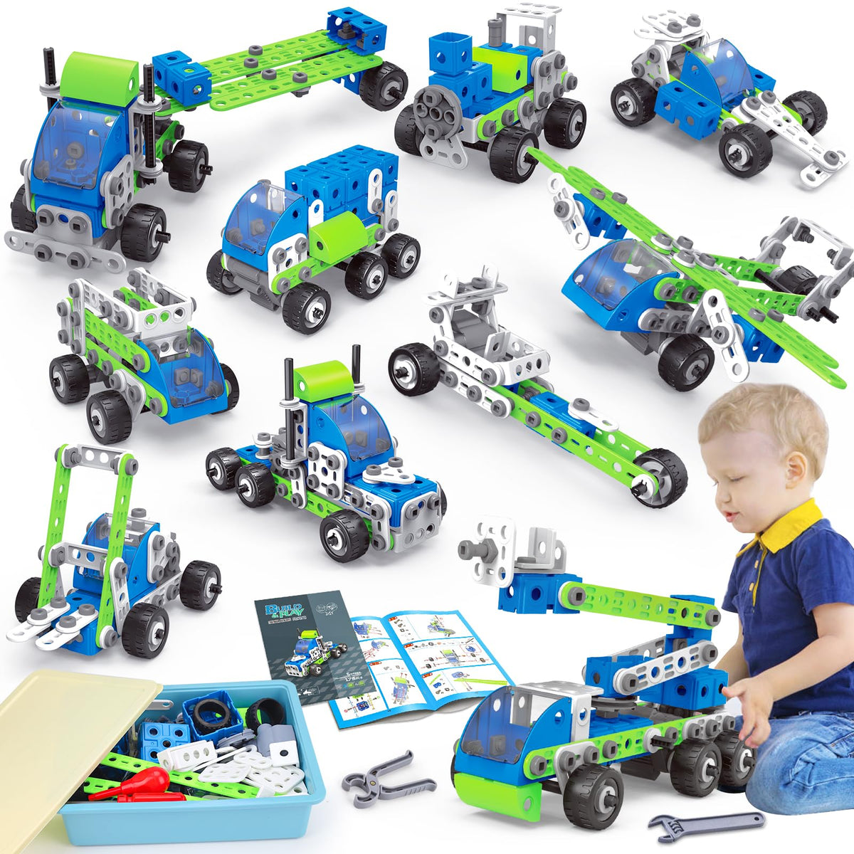 Tsomtto 10 in 1 STEM Toys for 4 5 6 7 8+ Year Old Boy Girl Birthday Gifts