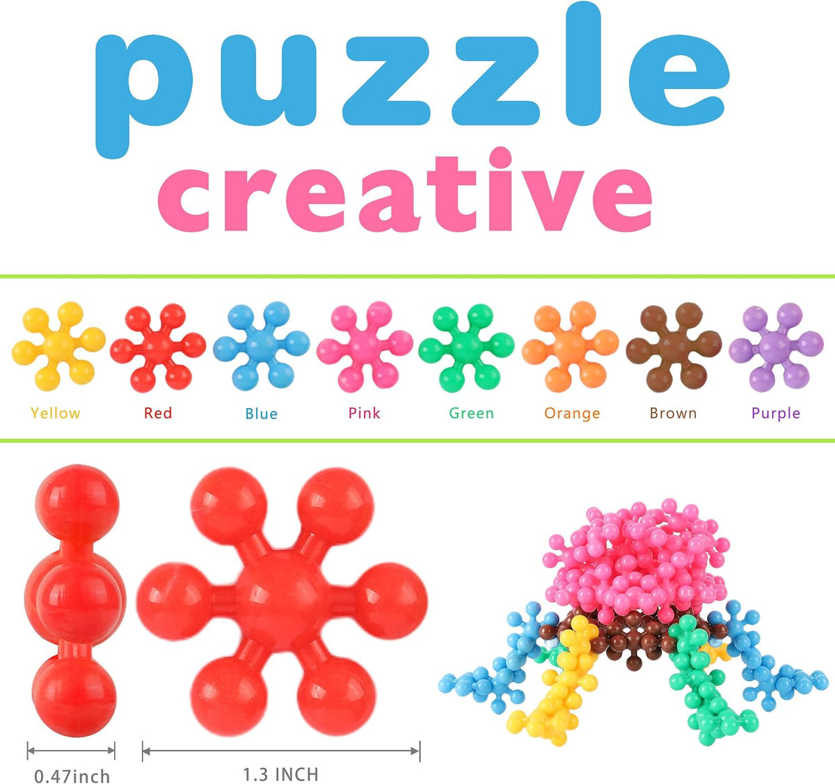 TOMYOU 400 Pieces Building Blocks Kids STEM Toys Educational Classroom