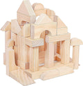 Large Wood Building Blocks with Wooden Storage Tray, 64-Piece Hardwood Sorting & Stacking Toys for Building & Balancing, Educational Preschool Learning Toys for 3+ Year Old Boy and Girl Gifts