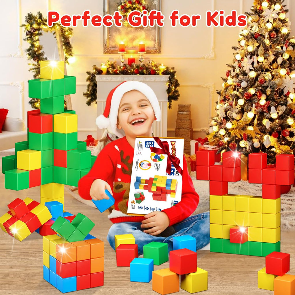 KAEILORU Magnetic Blocks 32PCS Magnetic Building Block for Toddler Age 3-5