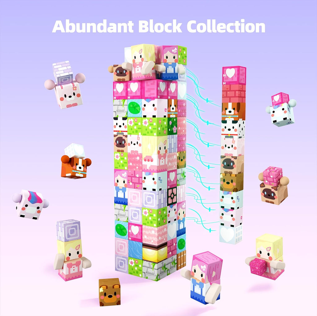 GobiDex 100PCS Magnetic Blocks Kid Building Toys for 3+ Years Old Girls