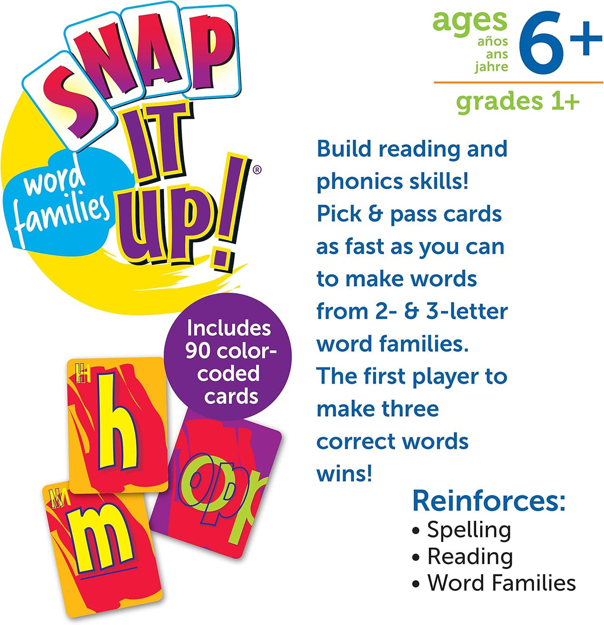 Learning Resources Snap It Up Phonics Word Families