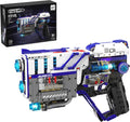 UNCLE BRICK Technical Sci-Fi Gun Building Block Set,Pistol Model with A Quick-Release Magazine,Capable of Firing Safe Silicone Bullets,Gift for Assembly Enthusiast and Sci-Fi Military Fans 1344Pcs