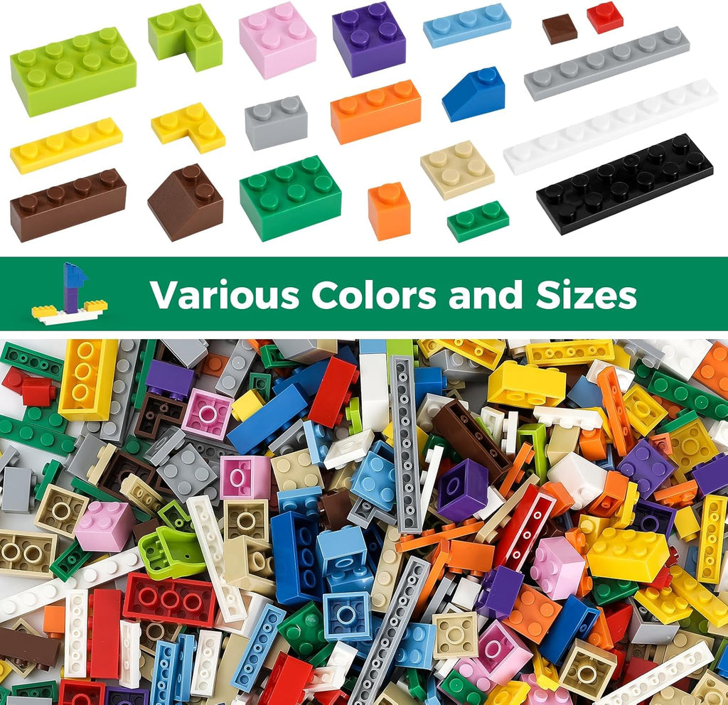 HUIZDQ 1500 Pieces Building Bricks, Classic Bulk Small Blocks