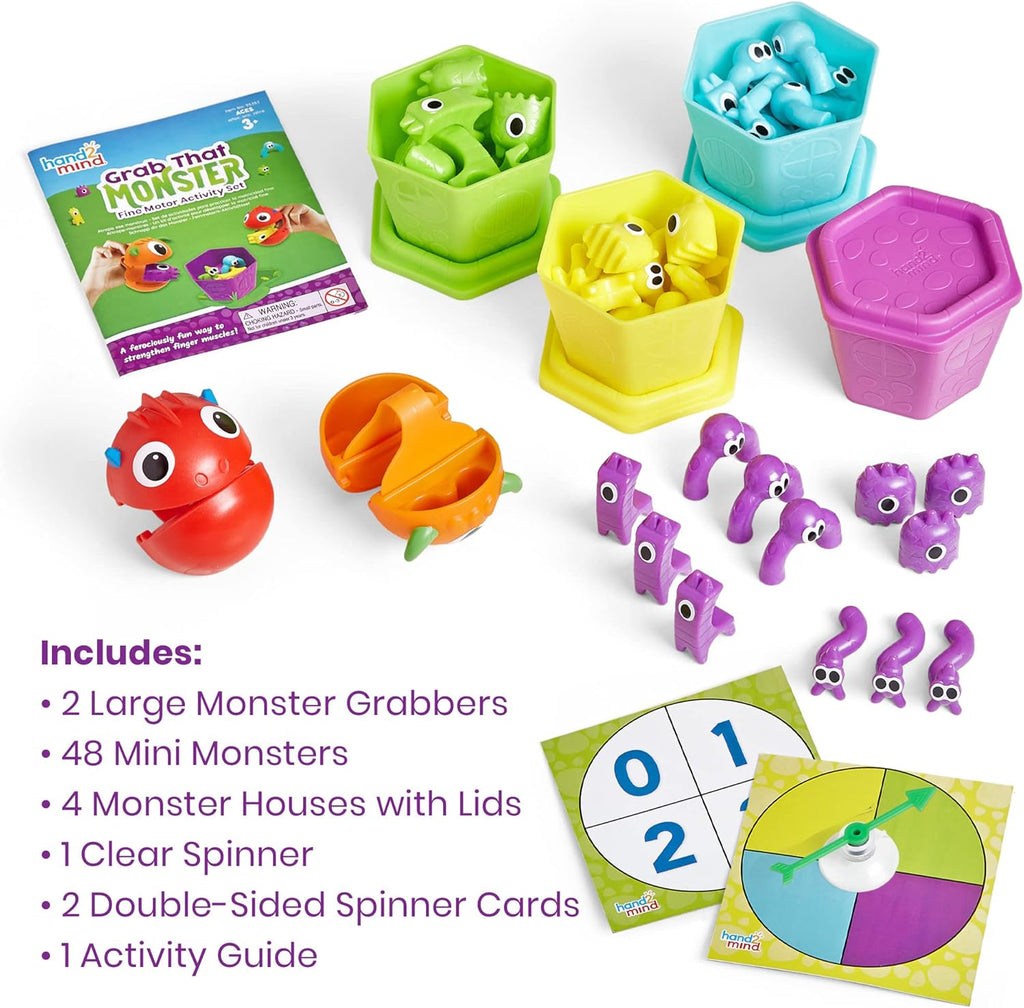hand2mind Grab that Monster Fine Motor Activity Set, Ages 3+