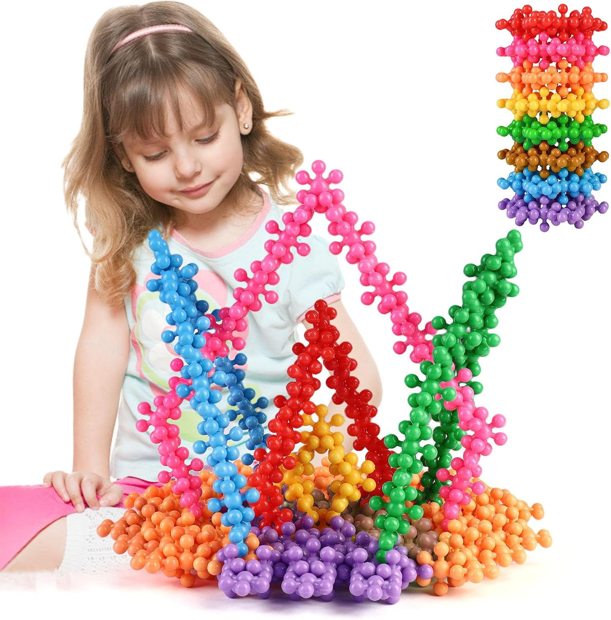 TOMYOU 200 Pieces Building Blocks Kids STEM Toys Educational Discs Sets Interlocking Solid Plastic for Preschool Boys and Girls Aged 3+, Safe Material Creativity