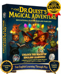 Dr. Quest's Magical Adventure–Educational Board Game for Kids Ages 6-9 – Spelling & Grammar Learning Game for Early Elementary | 180 Questions | Screen-Free Homeschool & Family Game | 2-6 Players