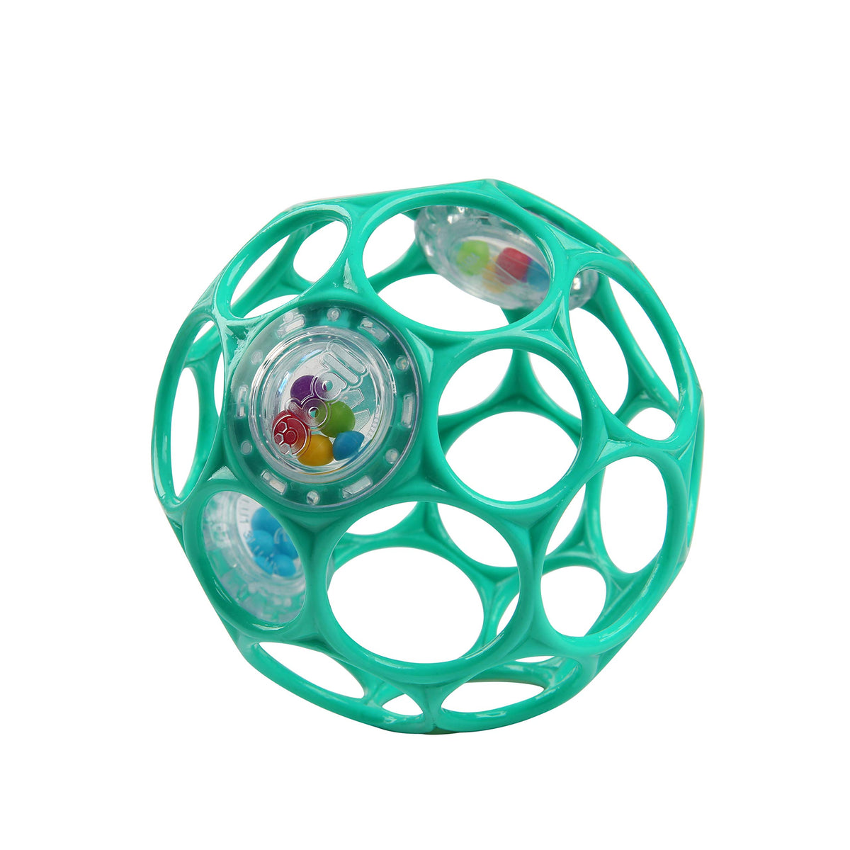 Bright Starts Oball Easy Grasp Classic Ball BPA-Free Infant Toy in Red, Yellow, Green, Blue, Age Newborn and up, 4 Inches
