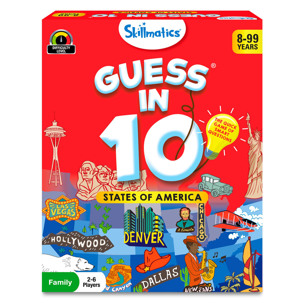 Skillmatics Guess in 10 – States of America, Geography Game, Gift for Kids