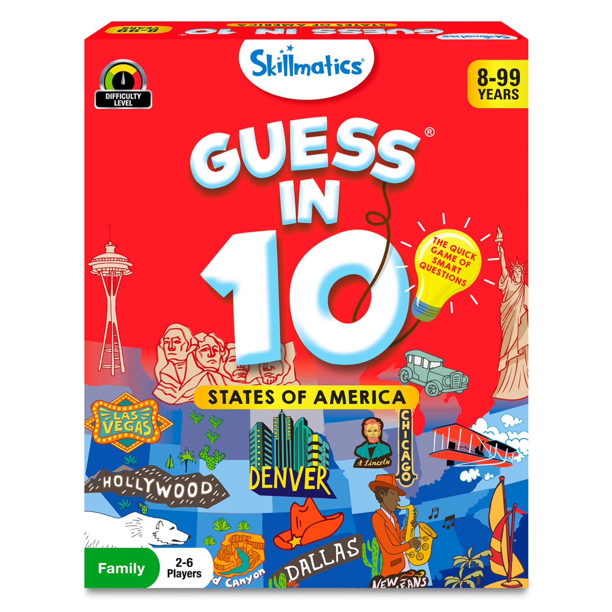 Skillmatics Guess in 10 – States of America, Geography Game, Gift for Kids