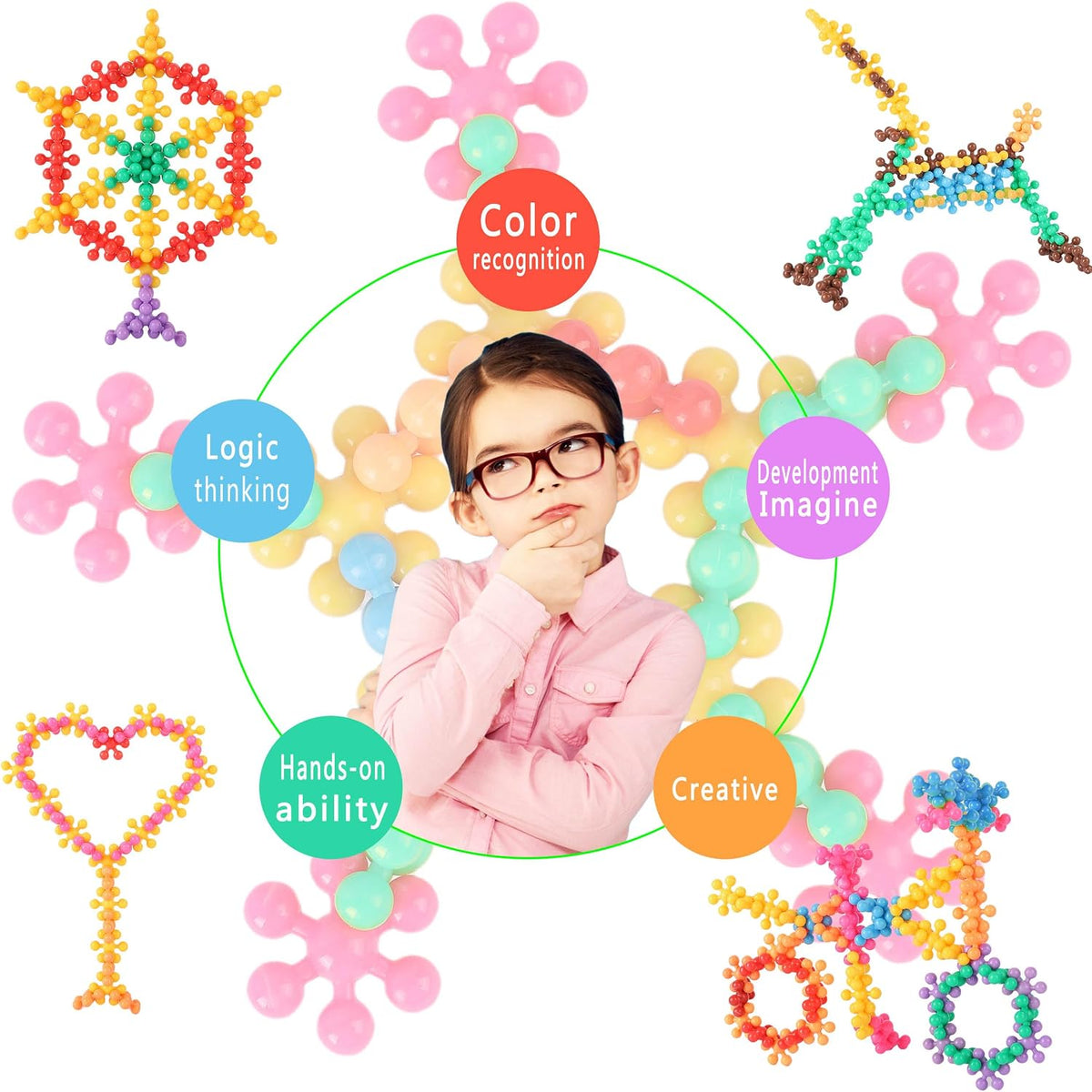 TOMYOU 400 Pieces Building Blocks Kids STEM Toys Educational Classroom