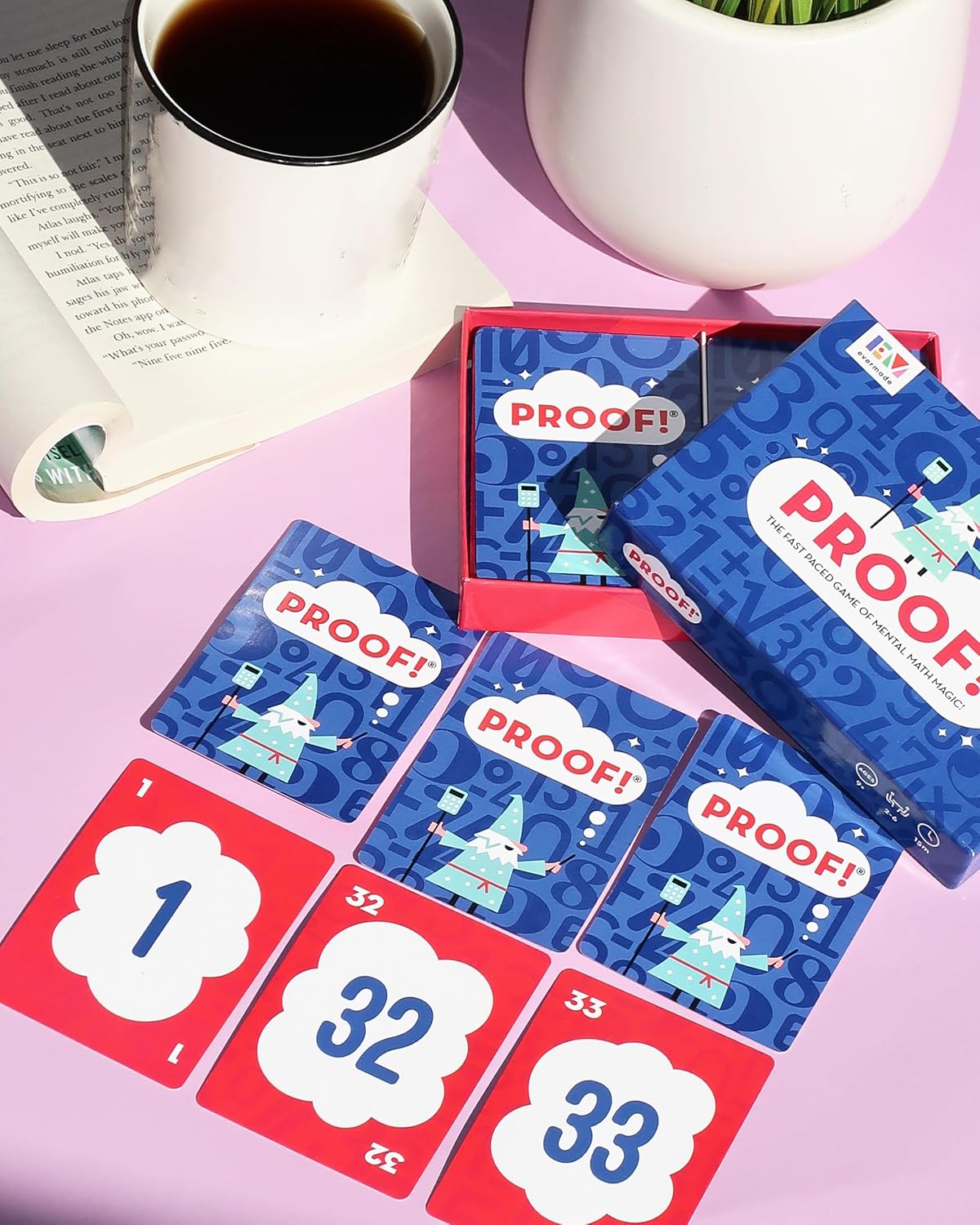 Evermade Proof Math Game - Fast-Paced Mental Math Card Game for Kids Ages 9-12, Teens & Adults - Teacher's Choice Award Winning STEM Educational Game for Family, Classroom & Homeschool