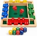 Shut The Box Classic Dice Board Game With Math Strategy For Family
