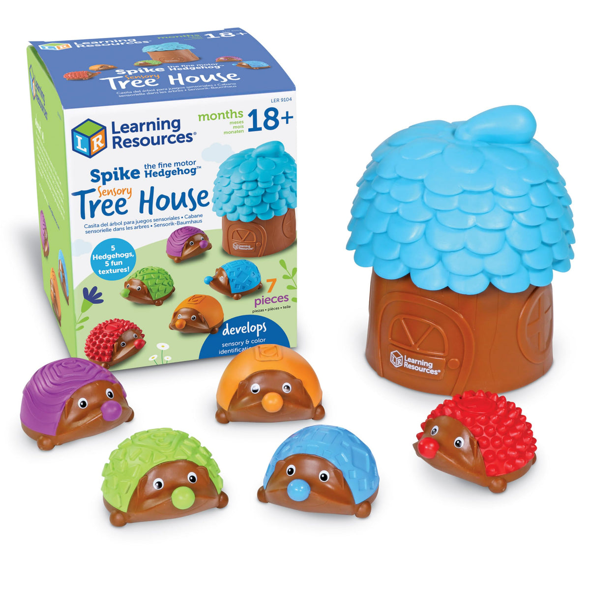 Learning Resources Spike The Fine Motor Hedgehog - Toddler Montessori Toys, Stacking Shape, Gifts for Boys and Girls, Sorting and Matching Skill Activities, Educational Games, Kindergarten