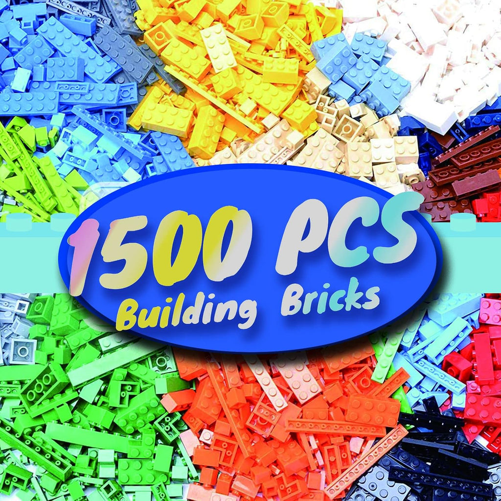 HUIZDQ 1500 Pieces Building Bricks, Classic Bulk Small Blocks