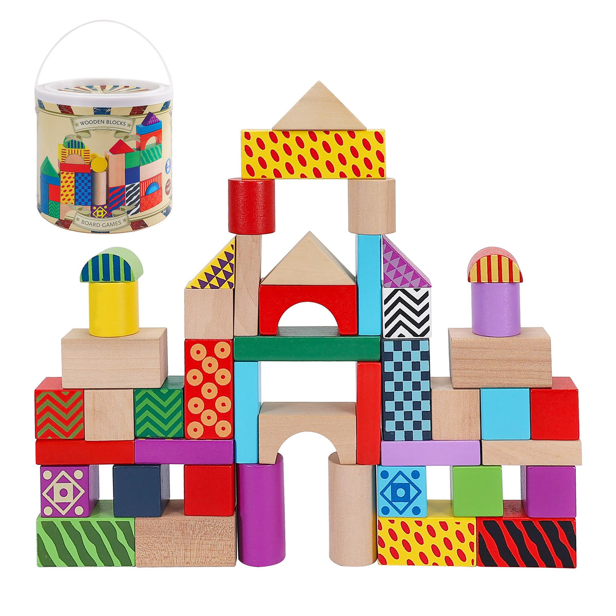 Offelec 108 Pack 1 Inch Wooden Blocks, 6 Colors STEM Math Sorting Toys, Wood Building & Stacking Blocks for Toddlers, Classroom Learning Wooden Cube Blocks, Creative Play & DIY Craft for Kids Ages 3+
