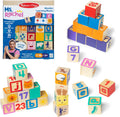 Melissa & Doug Ms. Rachel Letter, Number, and Game Wooden Learning Blocks with Activity Cards for Girls and Boys Toddlers Ages 18 Months+ - FSC Certified