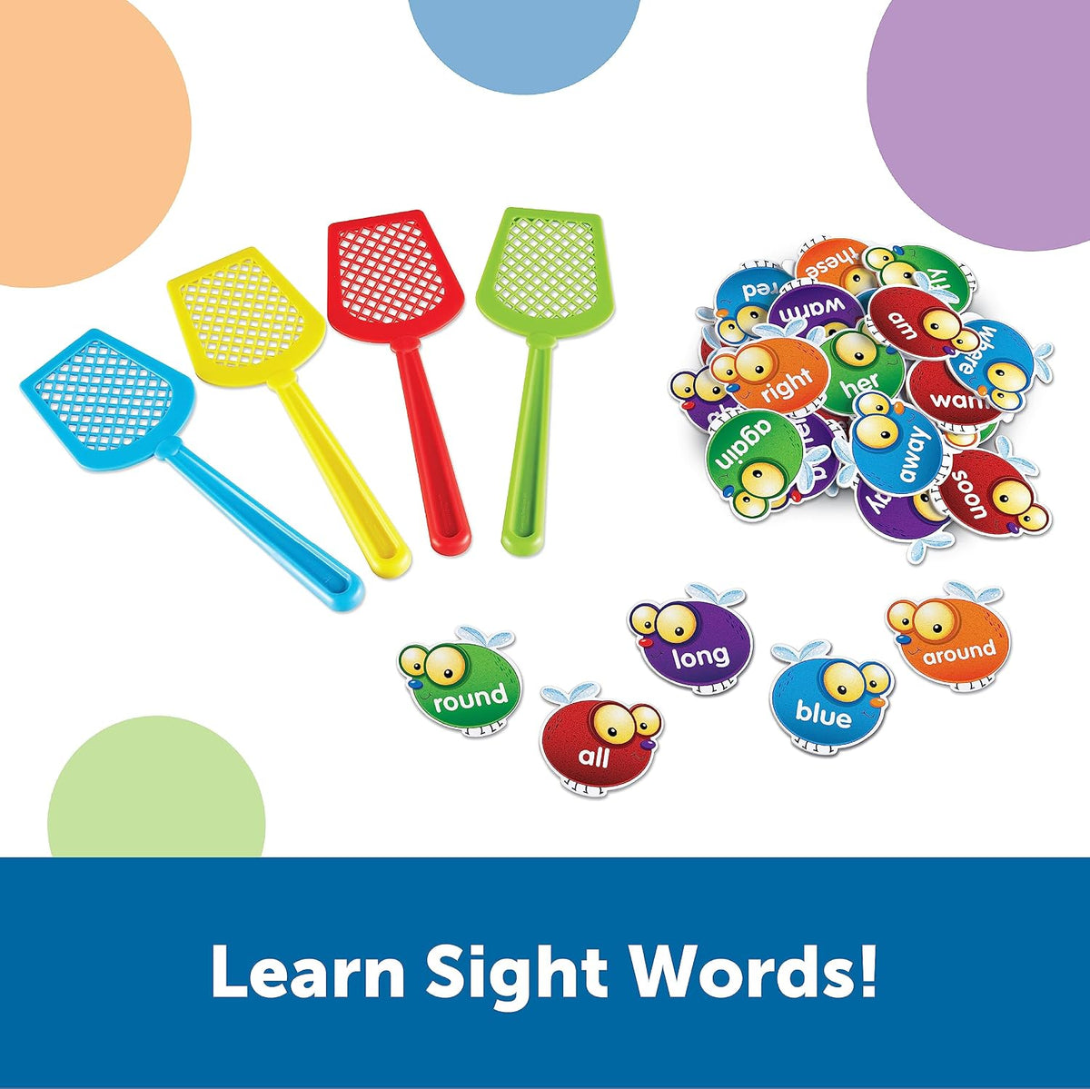 Learning Resources Sight Word Swat A Sight Words Game - Phonics Flash Cards, Board Games for Kids, Montessori Spelling, Homeschool, Classroom Must Haves, Teacher Supplies, Gifts for Boys and Girls