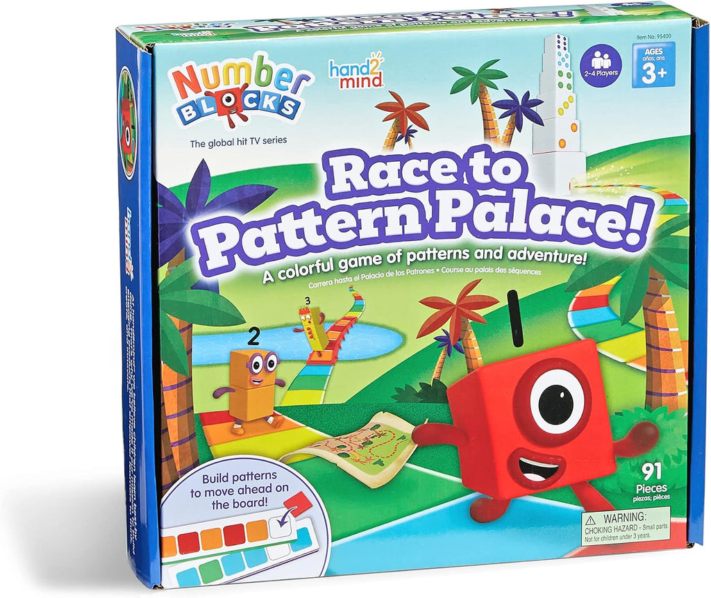 hand2mind Numberblocks Race to Pattern Palace! Board Game, Ages 3+