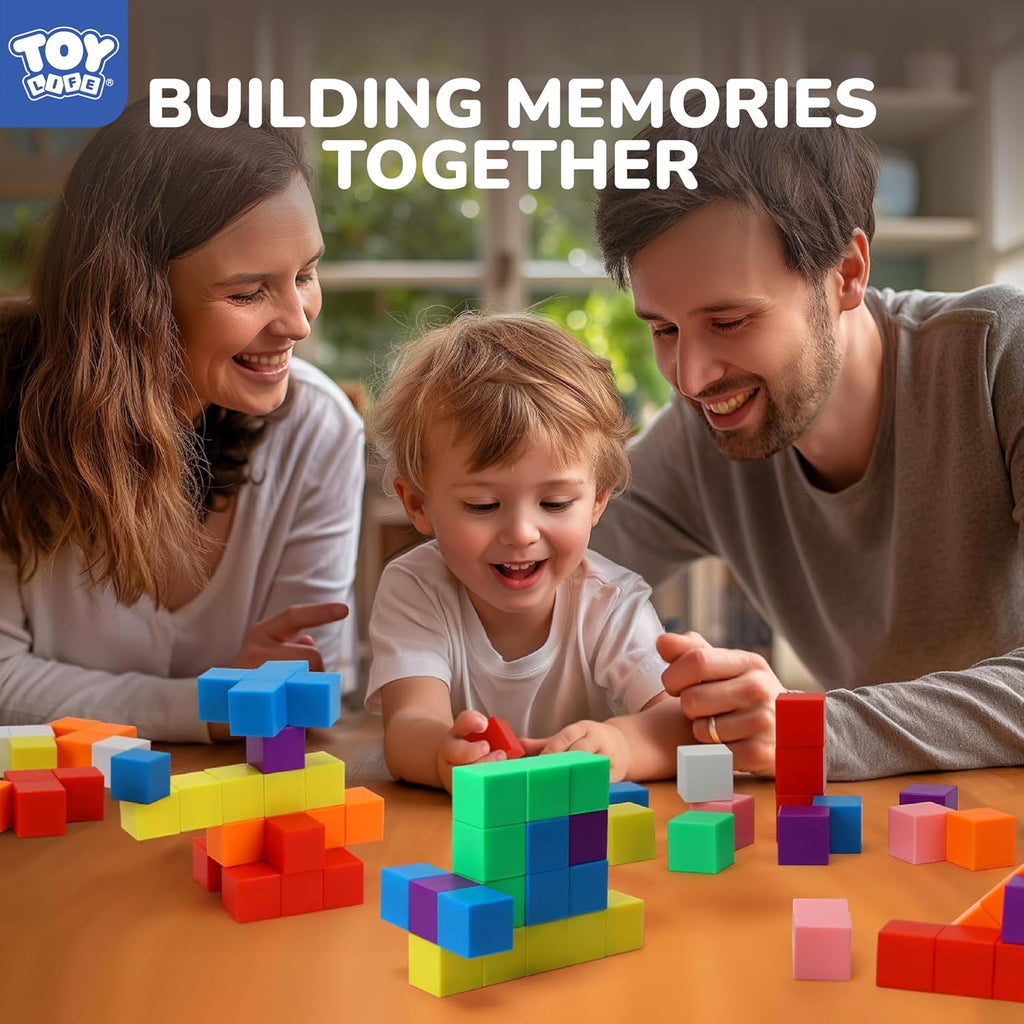 TOY Life Primary Magnetic Blocks, 64-Piece STEM Set, Ages 3-8