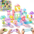 40 PCS Sensory Soft Building Blocks for Kids, Gummy Squishy Stacking Toy 3+