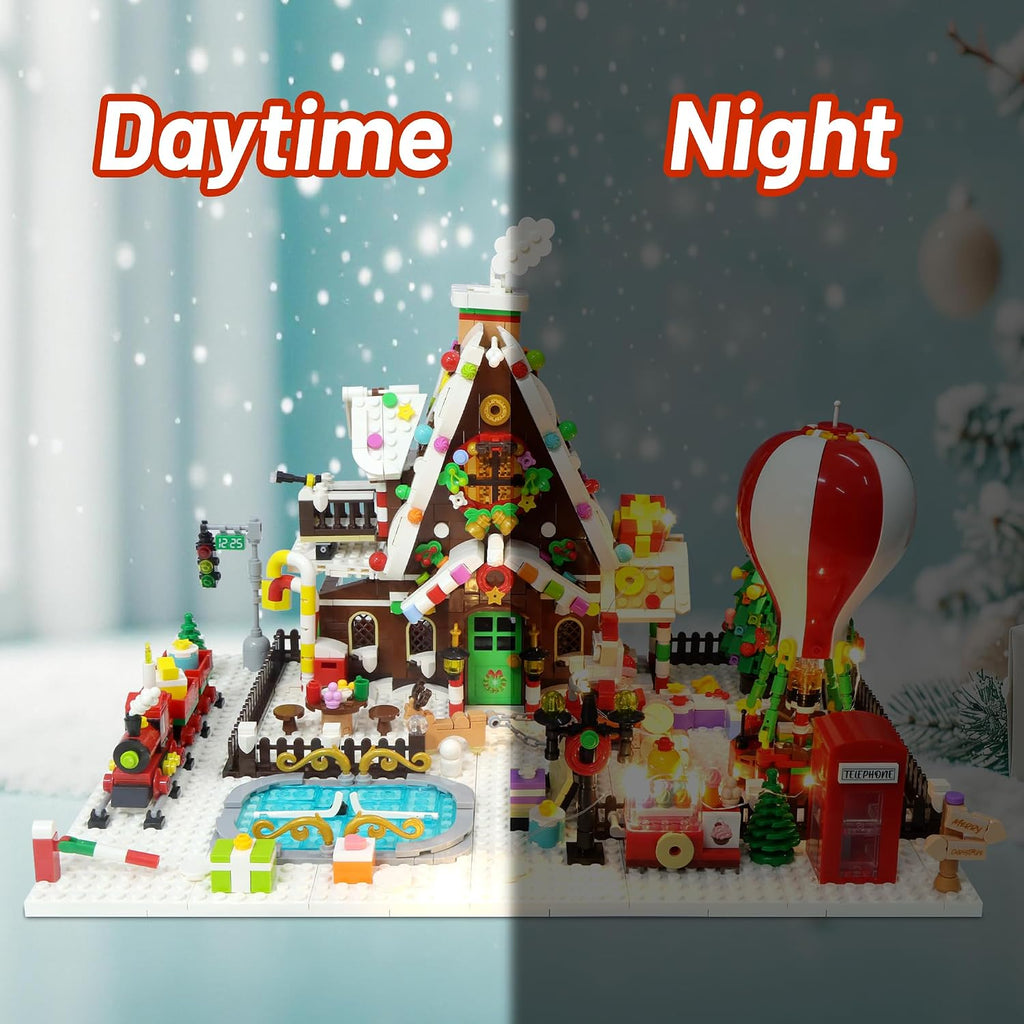 Advent Calendar 2026 Building Blocks, 1950+ PCS Gingerbread House Kit