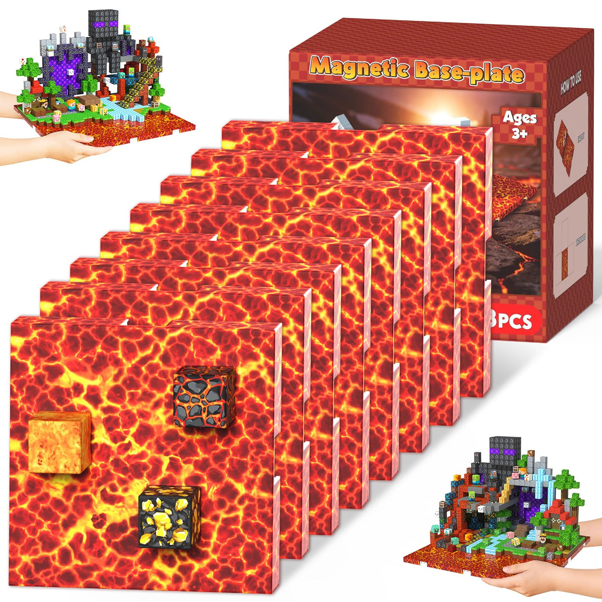 GraceDuck 300 PCS Magnetic Blocks - Magnetic Building Blocks, Stacking Magnets for Kids, Sensory Toy for STEM Montessori Sensory Toys for Kids 3+ Boys Easter Gifts for Kids