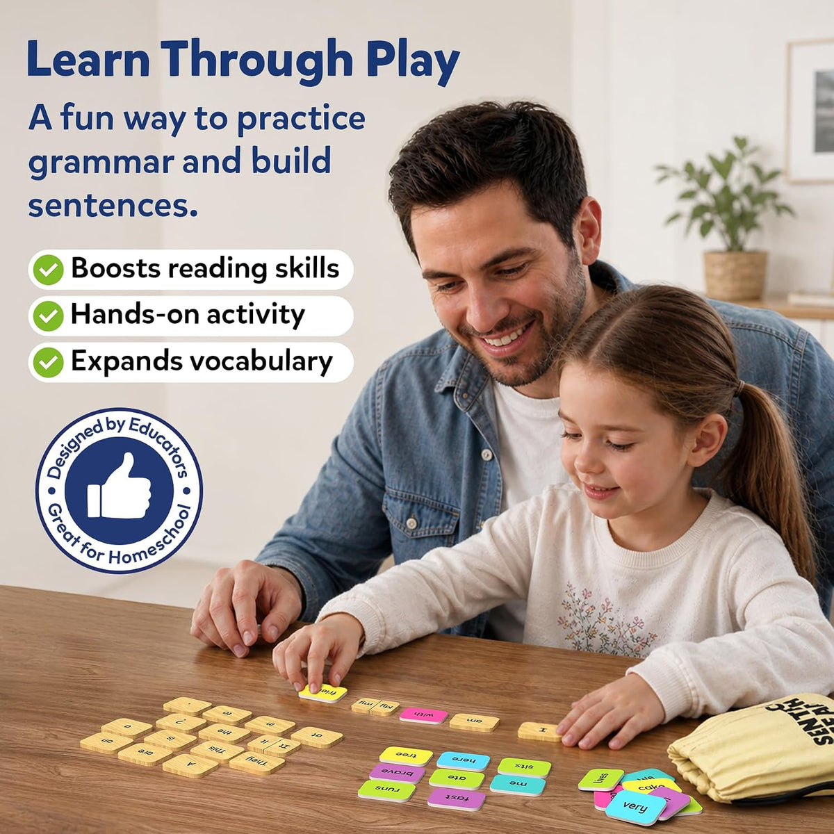 Skillmatics Sentence Search – Educational Board Game, Learning Toy for Kids