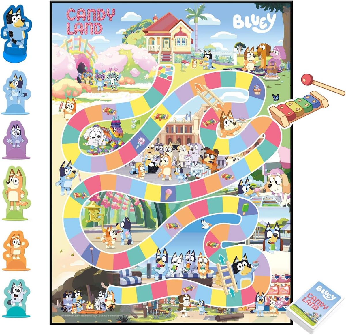 Hasbro Gaming Candy Land Bluey Edition Board Game | Ages 3 and Up | 2-6 Players | Play as Dad, Mum, Bluey, Bingo, Muffin, or Socks | Preschool Games | Kids Gifts (Amazon Exclusive)