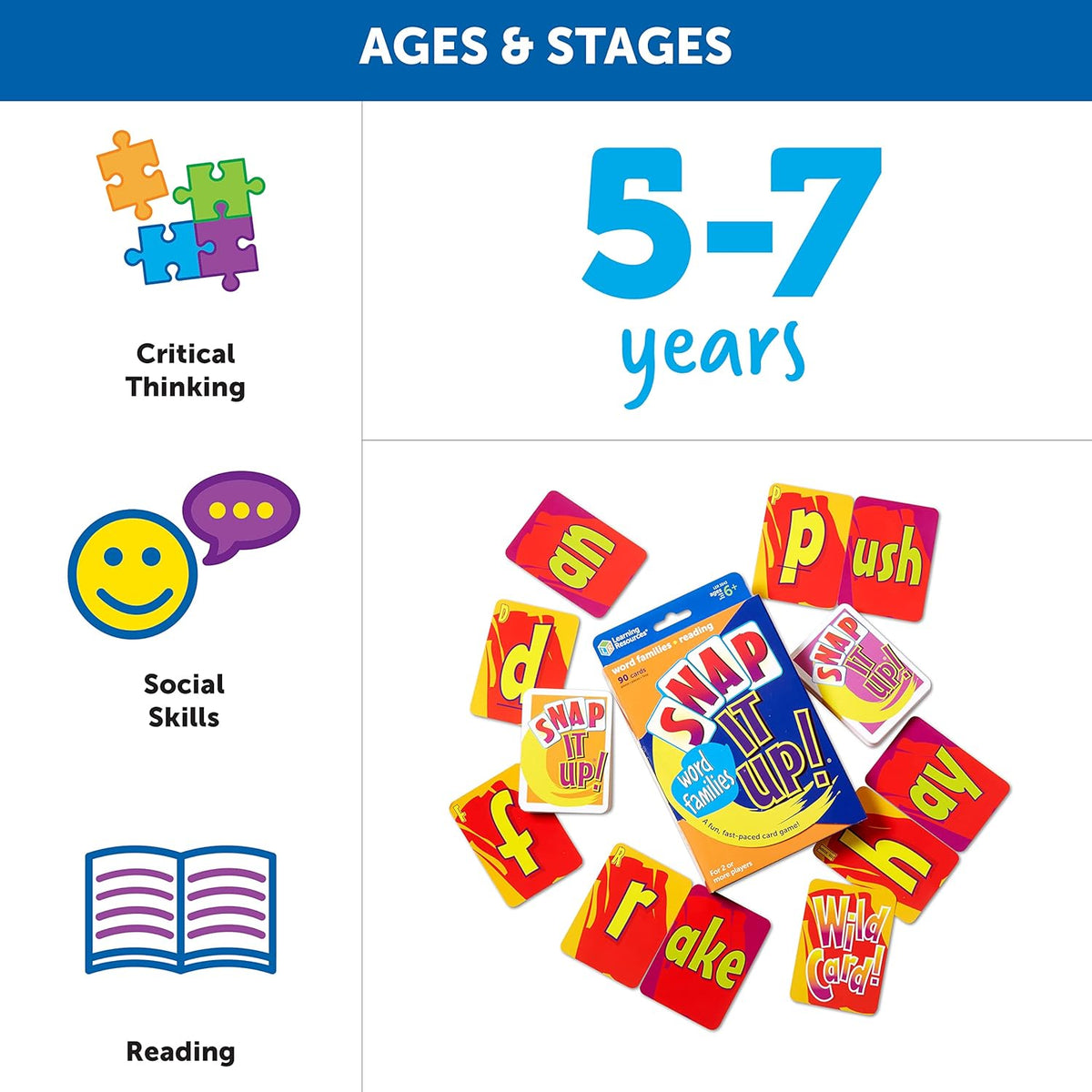 Learning Resources Snap It Up Phonics Word Families