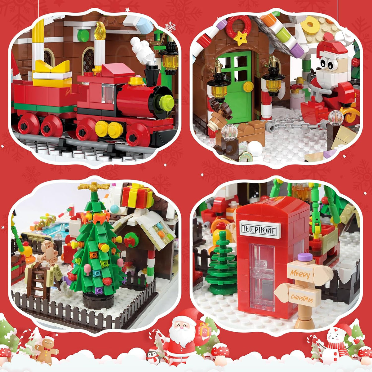 Advent Calendar 2026 Building Blocks, 1950+ PCS Gingerbread House Kit