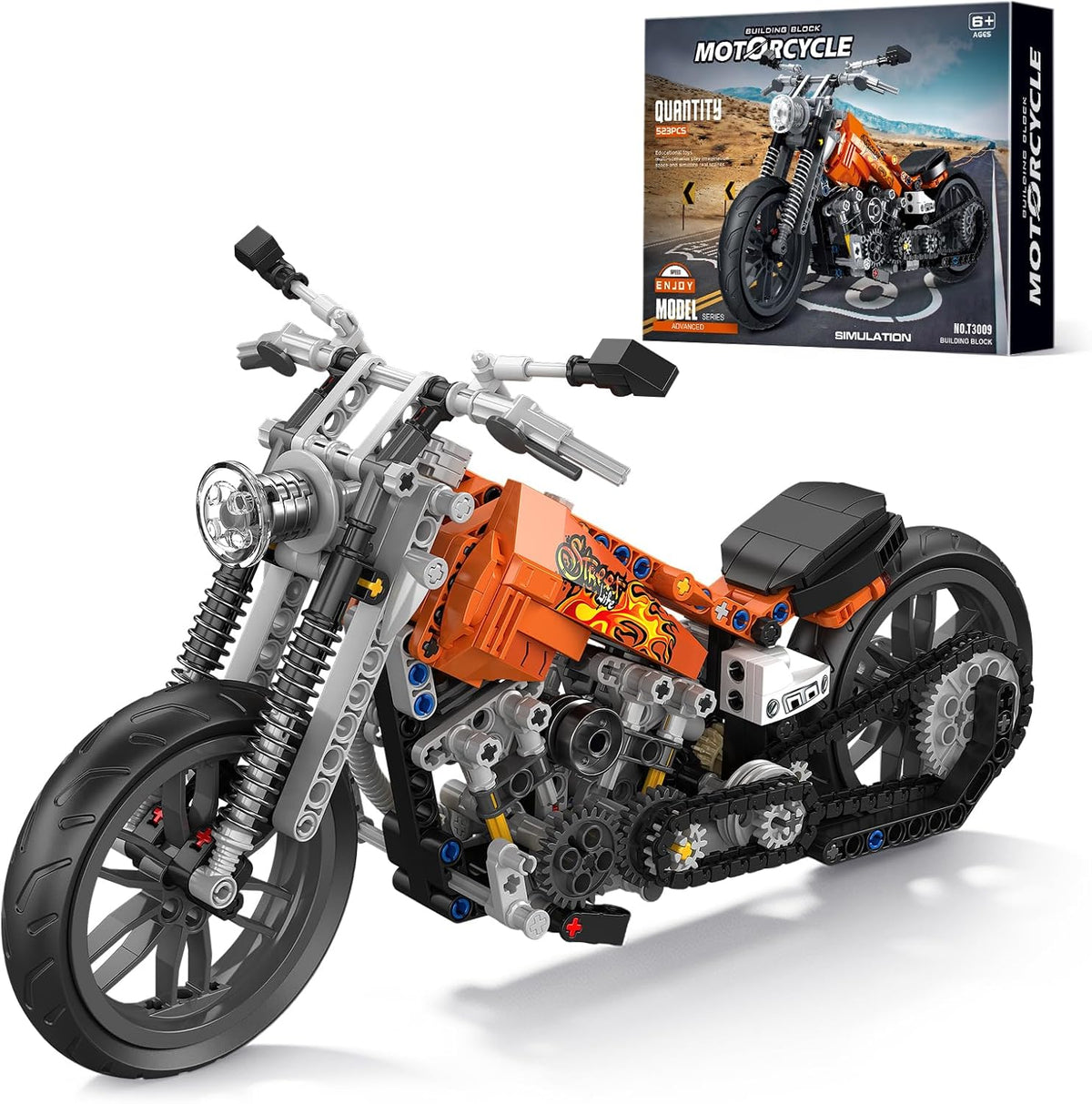 Motorcycle Building Blocks Set for Adults & Boys Age 8-12
