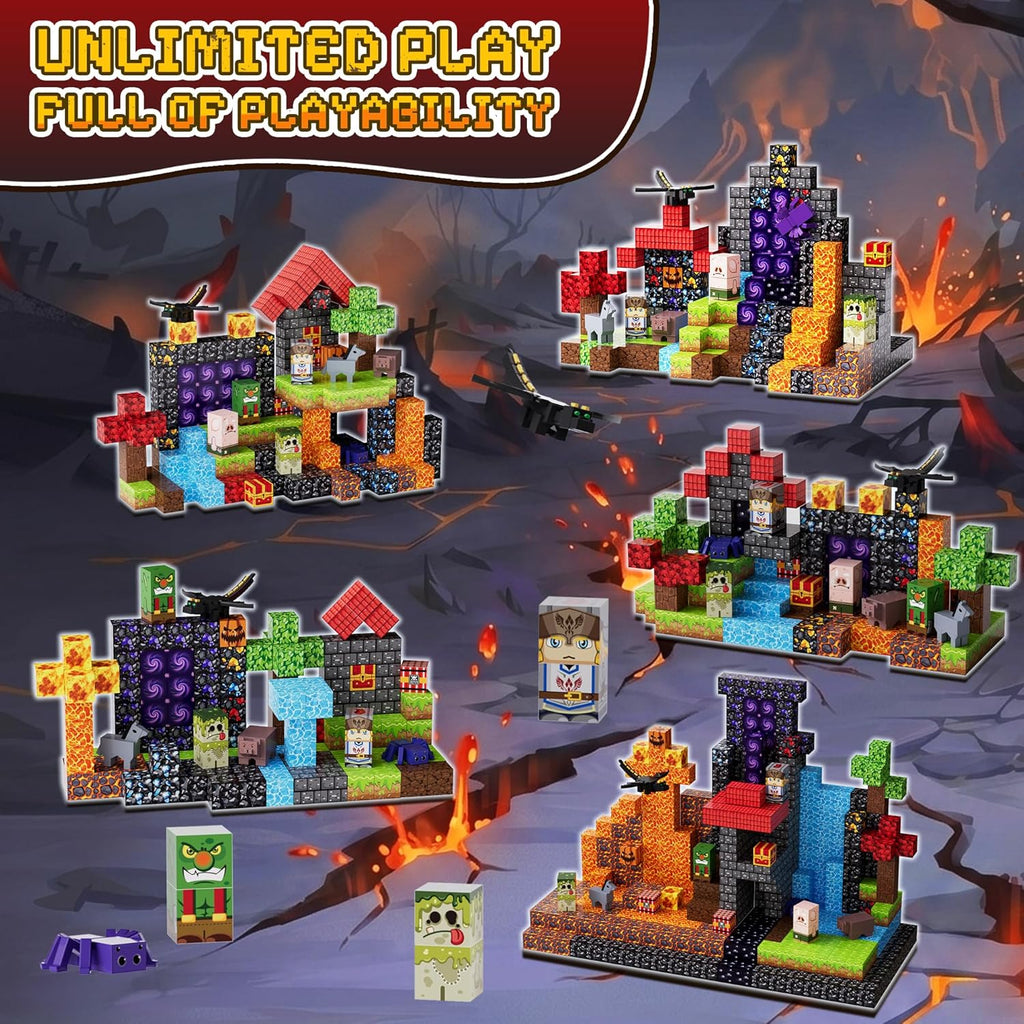 200PCS Magnetic Blocks, Magnetic Building Blocks, 0.78in Magnetic Building