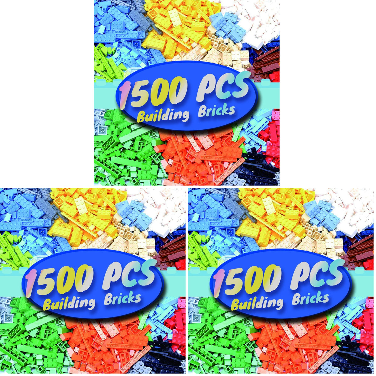HUIZDQ 1500 Pieces Building Bricks, Classic Bulk Small Blocks