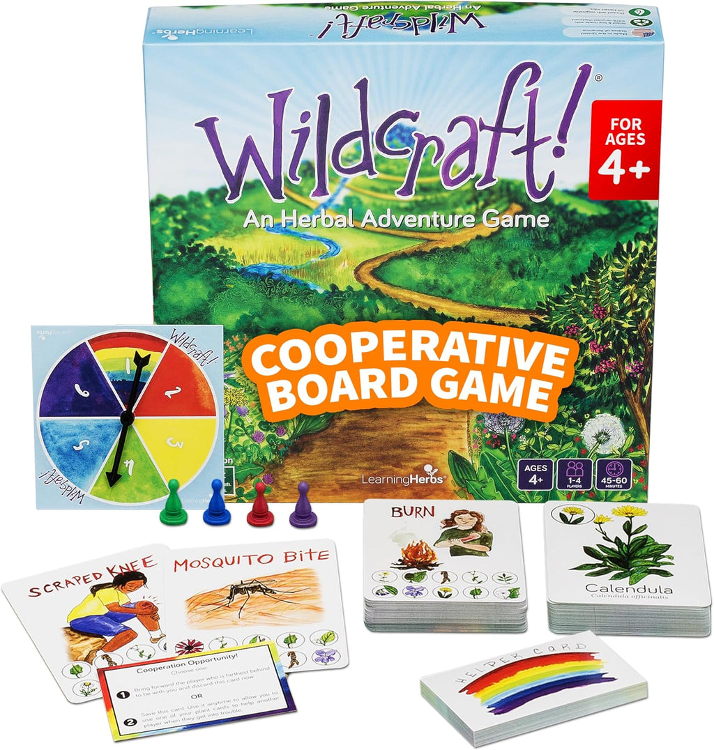 Wildcraft! Cooperative Board Game, Learn 25 Herbs, Family Game for Kids 4+