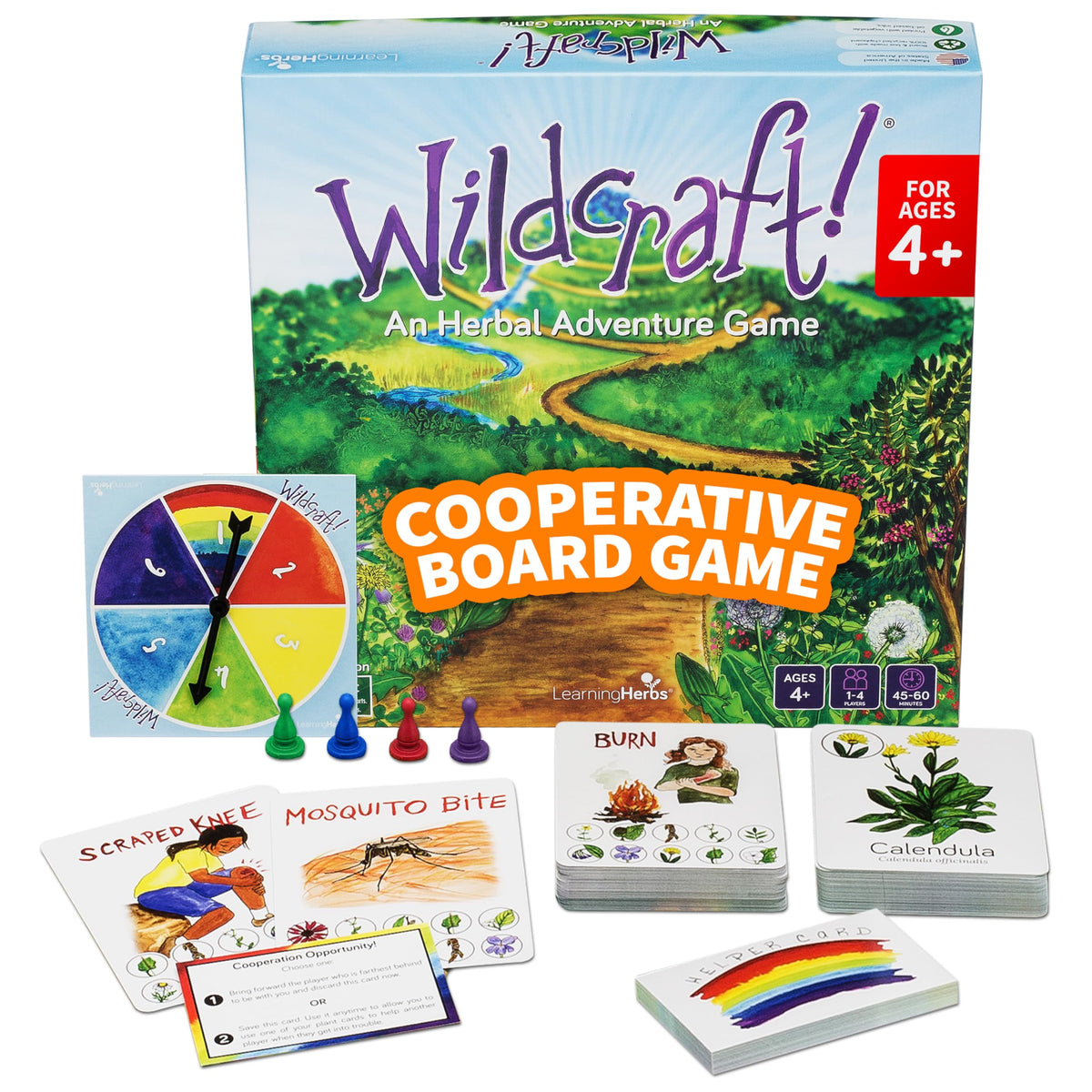 Wildcraft! Cooperative Board Game, Learn 25 Herbs, Family Game for Kids 4+