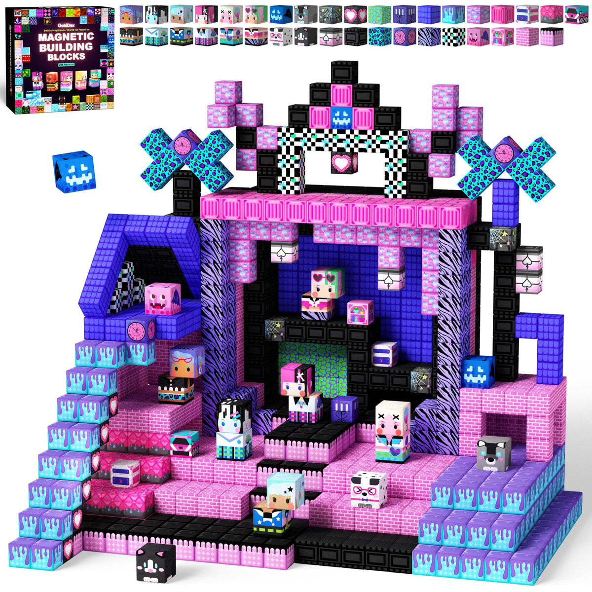 GobiDex 100PCS Magnetic Blocks Kid Building Toys for 3+ Years Old Girls
