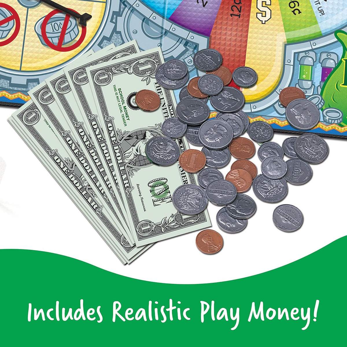 Learning Resources Money Bags Math Game - Classroom Math Games, Financial Literacy for Kids, Counting Board Game