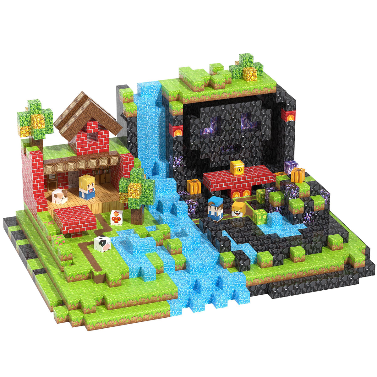 100PCS Magnetic Blocks, Magnetic Building Blocks, 0.78in Magnetic Building