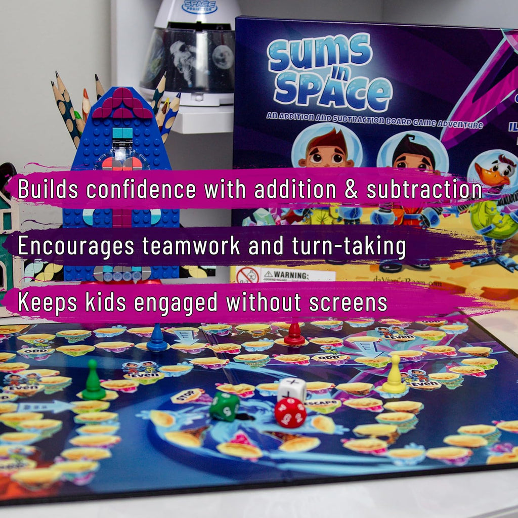 Sums in Space - Addition and Subtraction Math Games for Kids 5-7